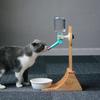 Pet Water Dispenser Bracket Hanging Drink Frame Wooden Drinker Kettle Stand Dogs Bottle Holder