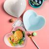 Creative Heart Shape Irregular Ceramic Bowl Candy Color Love Bowls Seasoning Dessert Sauce Dishes Tableware Kitchen Accessories