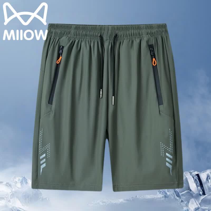 MIIOW Мужские спортивные шорты для активного отдыха из ледяного шелка, быстросохнущие