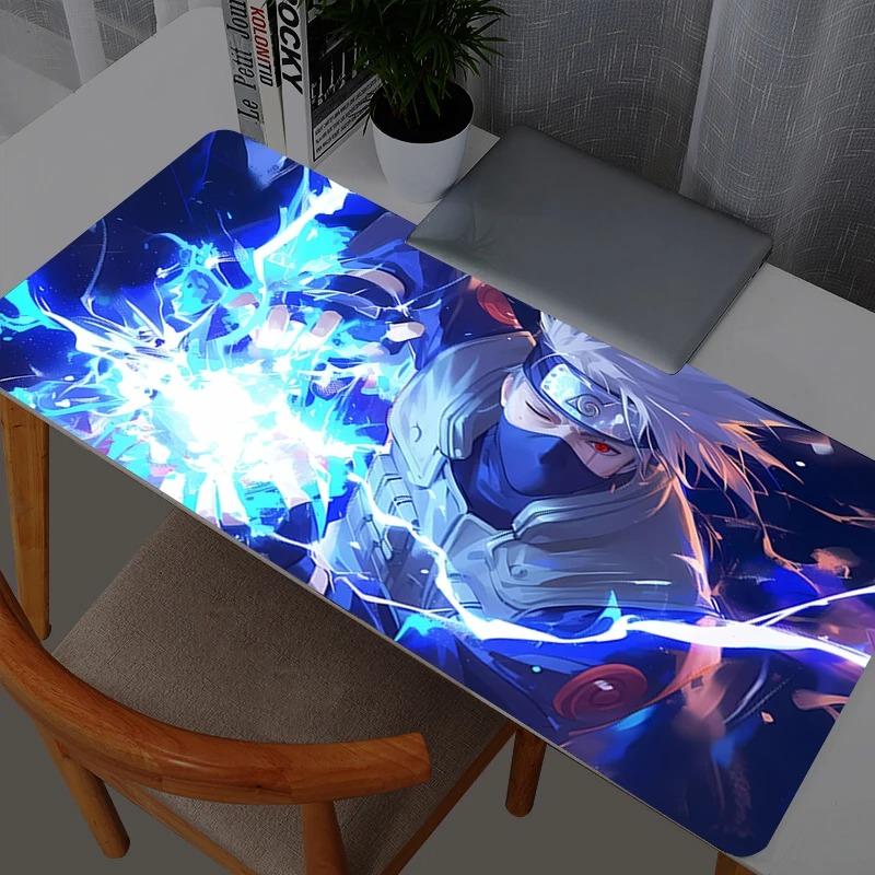 Naruto Kakashi Hatake Mouse Pad Large Gamer Gaming Accessories Speed Keyboard Rubber Lock Edge Desk Mat Laptop Mousepad