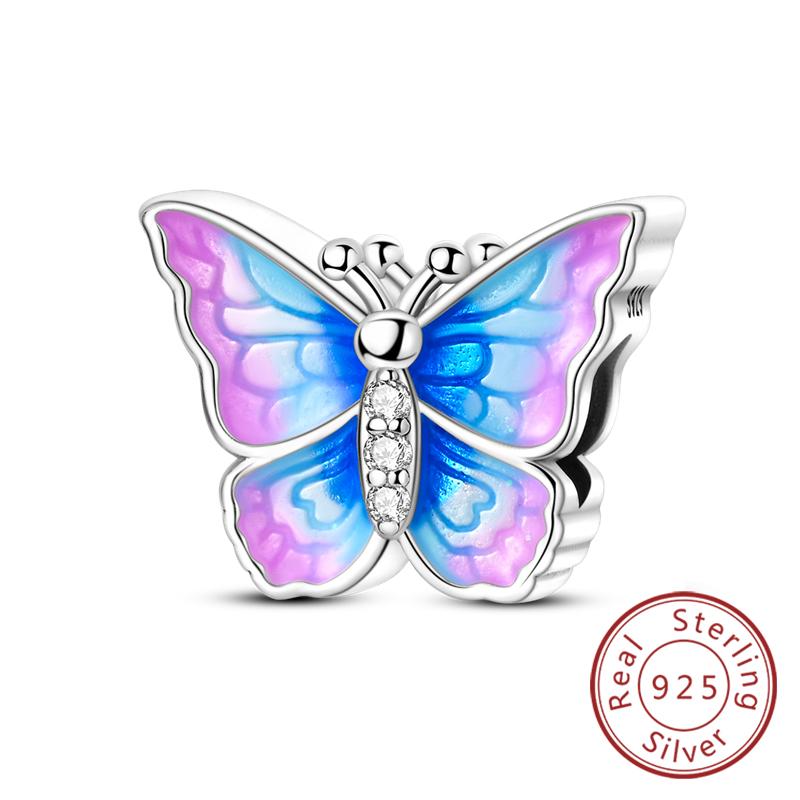 Оригинальные шармы-подвески из меди в виде светлячка, пчелы, бабочки, колибри для браслетов, женские украшения в подарок