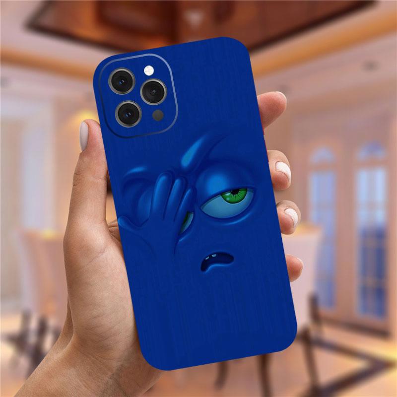 Чехол для телефона с 3D забавным лицом для iPhone 13 12 Pro XS Max Mini XR X 10 7Plus 7 8 Plus, мягкий чехол из ТПУ для iPhone 11 Pro Max, чехол, сумки