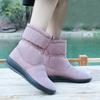 Красочная Модная Зимняя Обувь Женская Обувь для Снега Плоская Нескользящая Водонепроницаемая Женская Обувь до Щиколотки Теплая