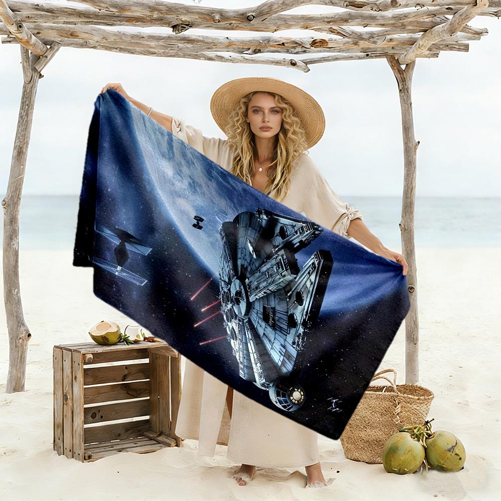 Star Wars Beach Towel Soft Durable Quick-Dry Comfortable Lightweight Suitable for Swimming, Gym, Camping, Yoga Vacation