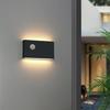 12W LED Outdoor Motion Sensor Waterproof Wall Lamps Up and Down Aluminum Wall Lights for Garden Courtyard Lighting Fixtures