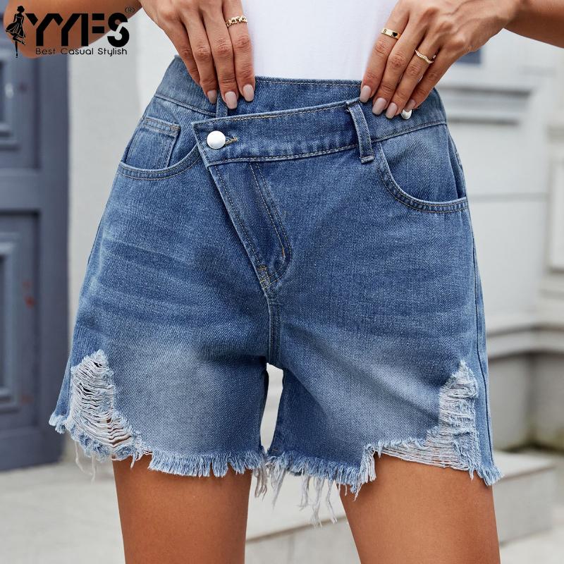 YYFS Женские модные повседневные однотонные спортивные шорты с высокой талией и принтом