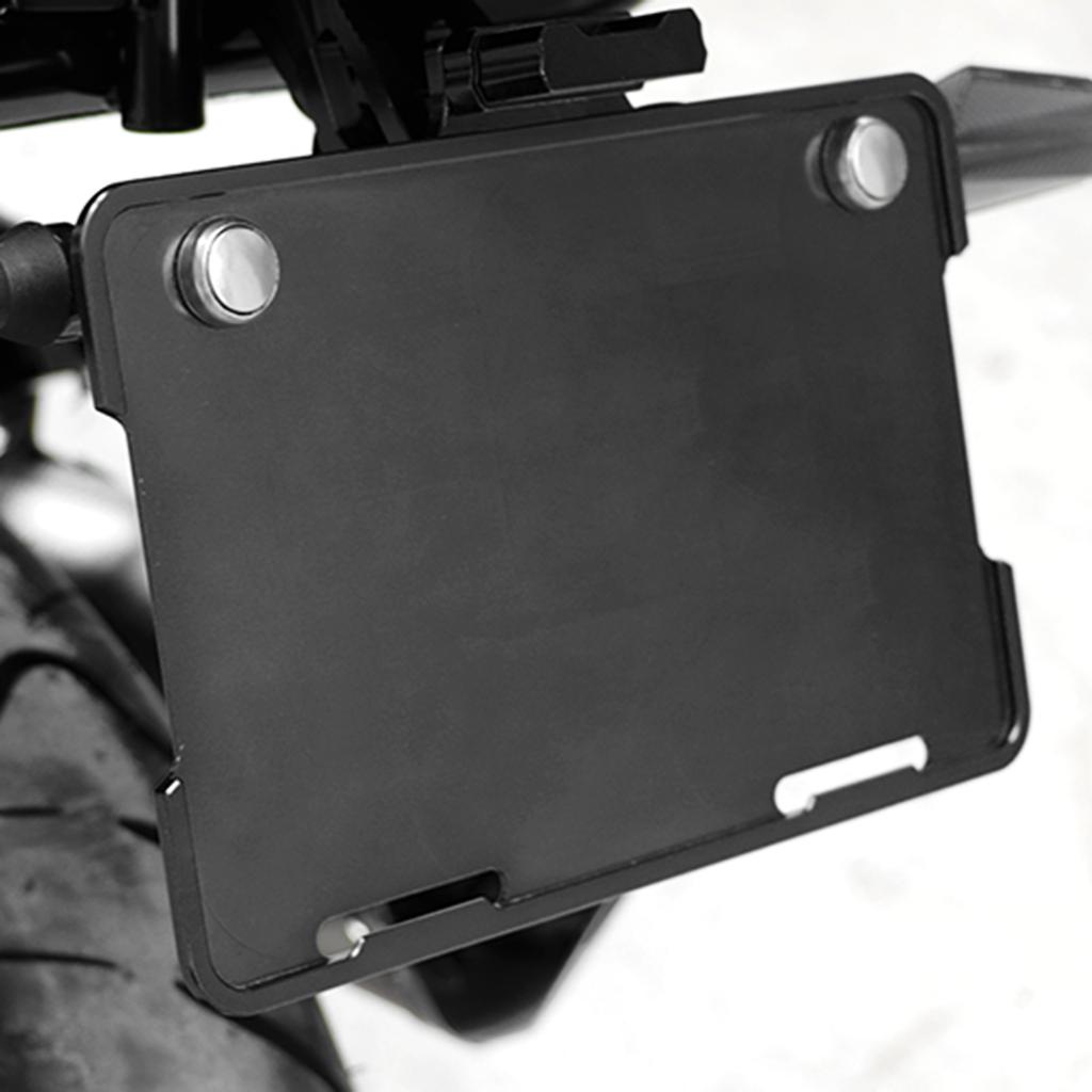 Рамка номерного знака Держатель номерного знака Мотоциклы Черный Сверхпрочный Алюминиевый Кронштейн Универсальный для Мотоцикла Квадроцикла Скутера