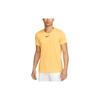 Solid Color Brand Logo Round Neck Short Sleeve T-Shirt Men Tops Yellow DD8317-848
