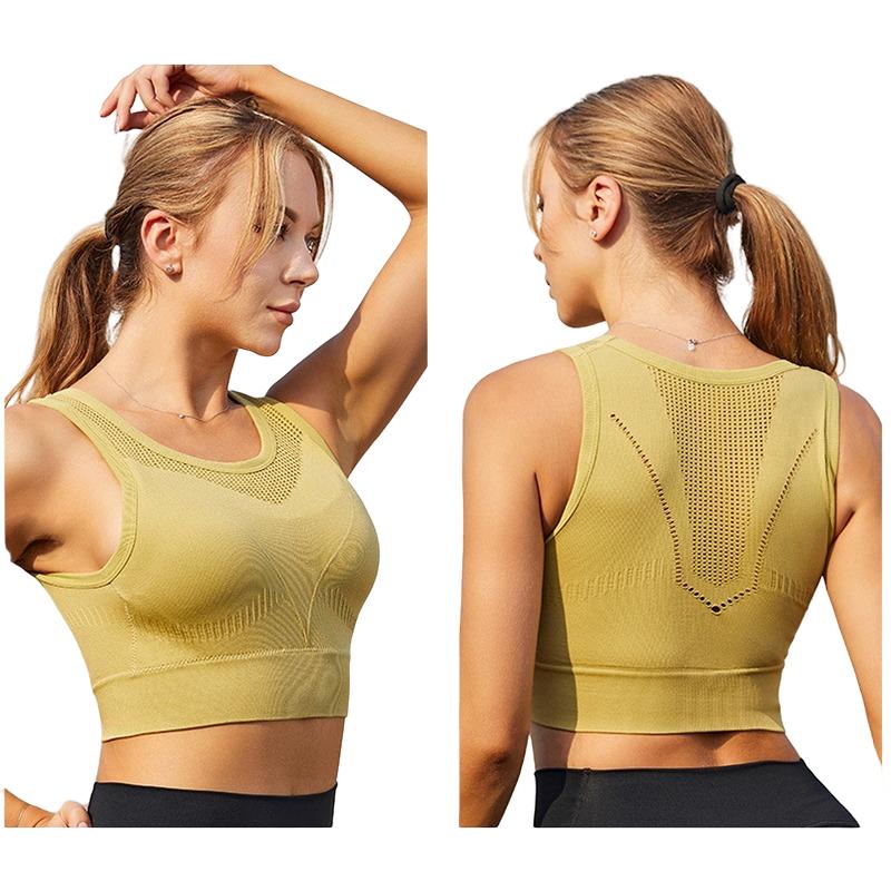 Женский спортивный бюстгальтер, противоударные бюстгальтеры с фиксированной чашкой, нижнее белье с полой спиной для спортивных женщин, большие размеры, бодибилдинг, бега, бюстгальтеры для йоги, нижнее белье
