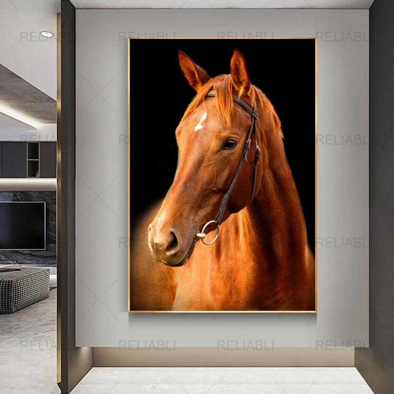 Плакаты с бегущей лошадью и принты, холст, живопись, настенные художественные картины с животными для гостиной, современный домашний декор, куадрос, без рамки