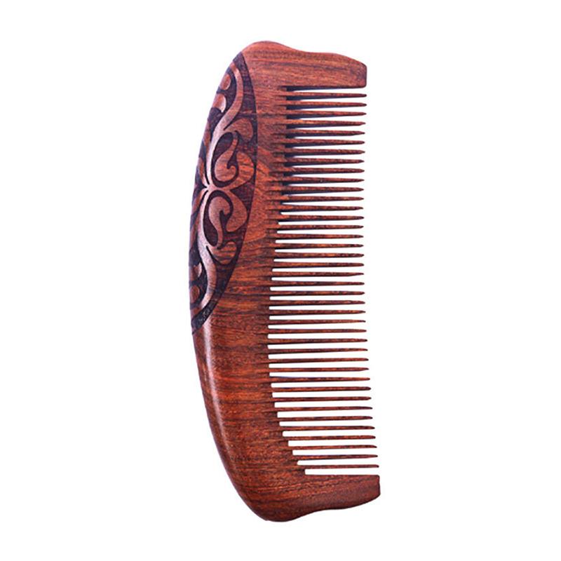 Унисекс расческа из сандалового дерева для женщин и мужчин, для дома и путешествий, деревянная, антистатическая, с мелкими зубьями, с деревянными ручками, расческа для волос