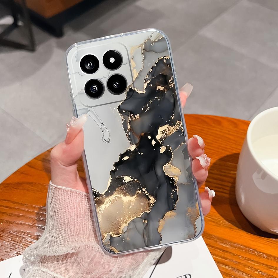 Чехол для телефона для Xiaomi Poco X6 F5 14 Pro C50 C51 Capa с фруктовым узором Высокое качество ТПУ Мягкий силиконовый противоударный прозрачный бампер для Xiaomi Shell