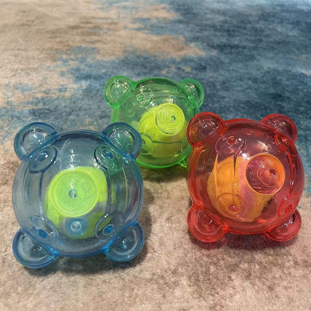 Интерактивный жевательный мяч для собак со скрипучим звуком и высоким отскоком для активного питомца, жевание, прорезывание зубов, игрушка для упражнений