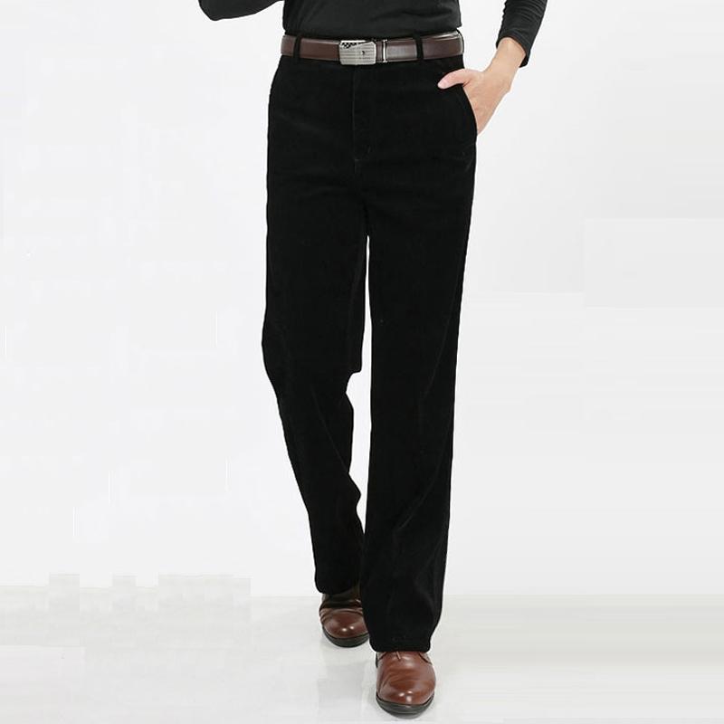 2024 весенне-осенние деловые мужские брюки, вельветовые костюмы для папы, брюки, тонкие винтажные прямые брюки, прямые повседневные брюки