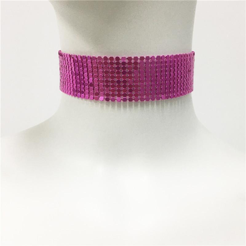 Европейские и американские аксессуары Металлическая пайеточная вечеринка Преувеличенное ожерелье Ювелирные изделия Музыкальная вечеринка Панк Хип-хоп Металлический чокер