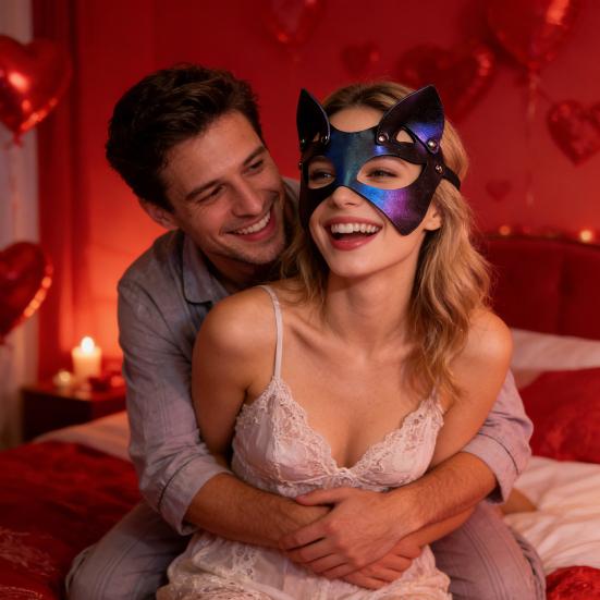Маска для глаз BDSM с заклепками и вырезами, регулируемый ремешок, эротическая маска для ролевых игр, сексуальный аксессуар для маскарада, для интимности пар