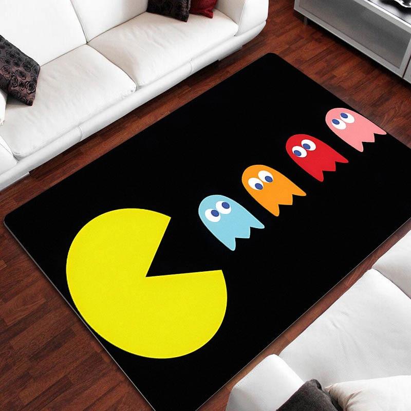 Ковер с мультяшным принтом Pac-Man, детский игровой ковер для гостиной, спальни, красивый ковер, нескользящий коврик, реквизит для фотосъемки