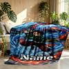 Custom Name Personalized Demon Slayer Print Blanket, Home Decor, Bedroom, Sofa, Camping, Couch, Gifts for Birthday Christmas