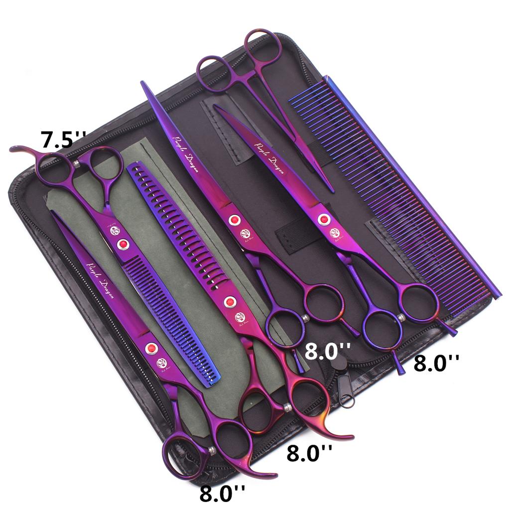 7.0'' 8.0'' ножницы для ухода за домашними животными филировочные ножницы профессиональные изогнутые ножницы для кошек и собак расческа для стрижки волос Z3005