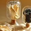 Matchstick Glass Bottle Aromatherapy Candle Glass Cloche Jar Fireplace Match Christmas Matchbox Storage Jar with Wooden Stopper