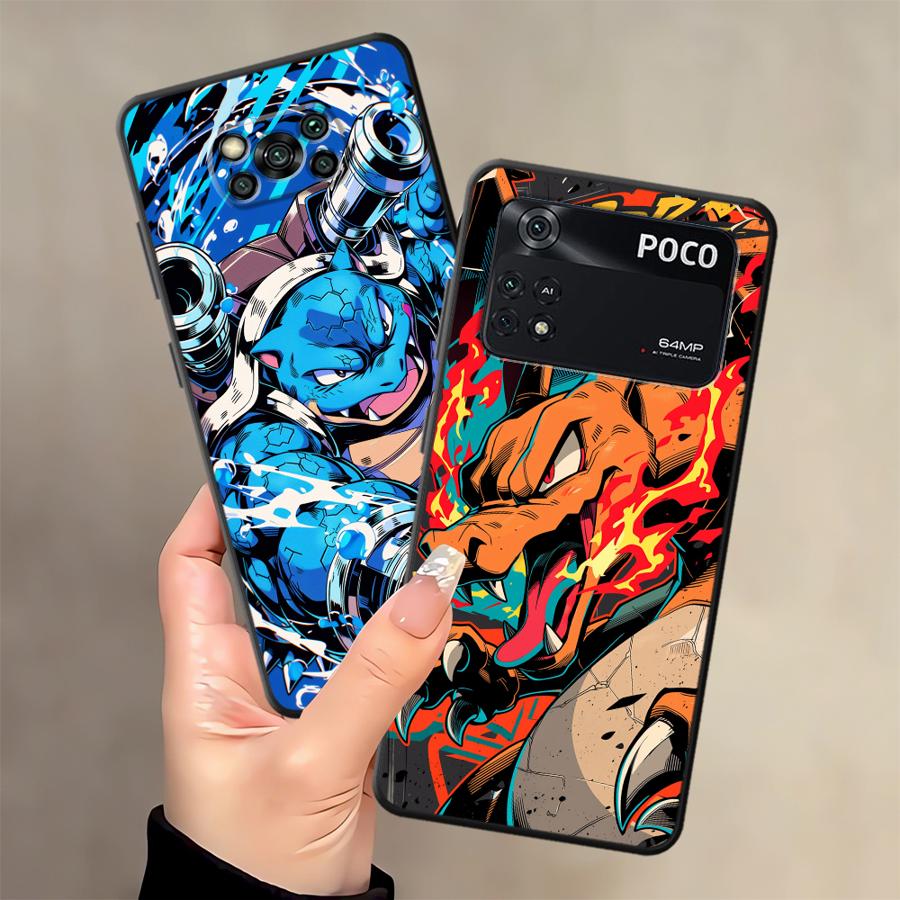 Чехол для телефона Funda для Xiaomi Poco F8 X3 X4 X5 X7 Pro F1 M3 M4 M7 Pro C75 F3 C71 C50 M5 C61 Милый Пикачу Покемон