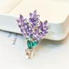 Stylish Flower Brooch Accessory Elegant Lapel Pin Eye Catching Lavender Shaped Brooch for Daily Wear Dates Parties