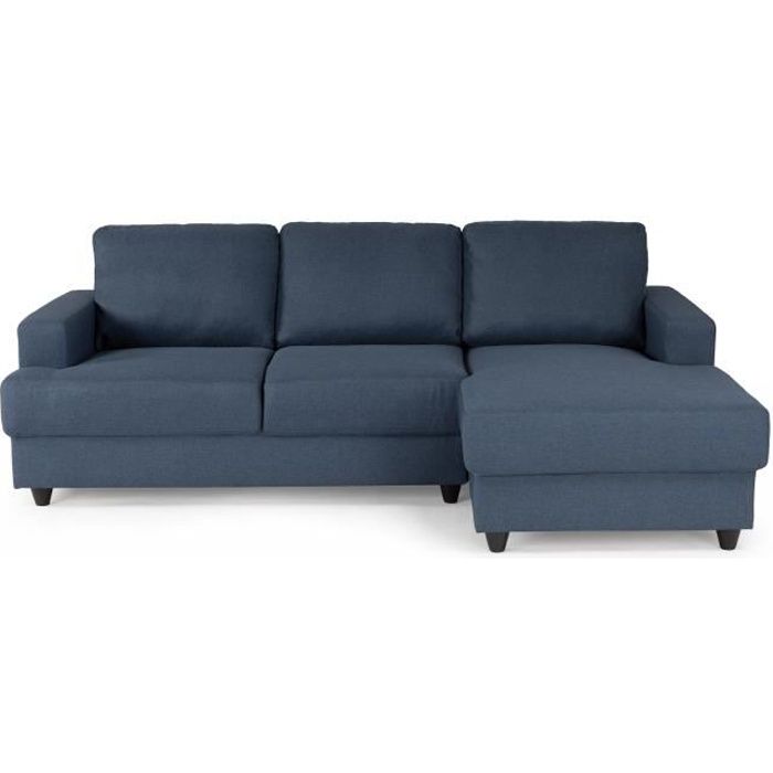 4-seater Right-hand Corner Sofa - Blue Fabric - Contemporary - L 215 X D 140 H 86 Cm - PAUL