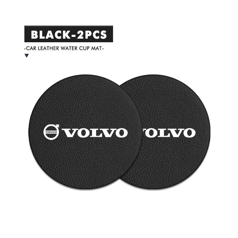For Volvo 2pcs Suede Car Coaster Water Cup Drink Holder Anti-Slip Pad XC90 V90 V60 XC60 S80 S60 S90 C40 XC40 V70 XC70