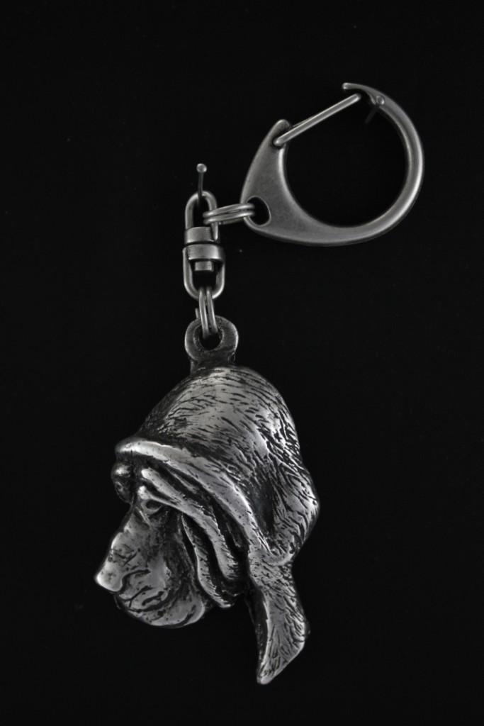 Bloodhound, St. Hubert Hound, Sleuth-hound – Silver-plated key ring with a dog in a gift box, handbag decoration | Art-Dog