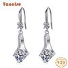 Tancise 925 Sterling Silver Moissanite  Zircon Earrings Drop Earrings For Women Wedding Party Gifts