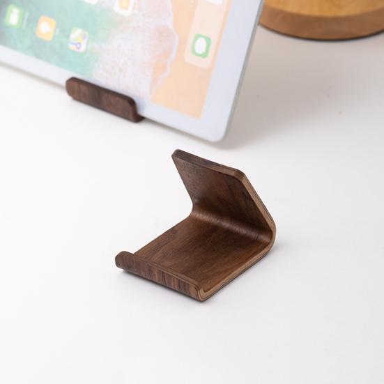 Mobile Phone Stand Walnut Solid Wood Phone Stand Creative Desktop Support Rack for Home Travel Office
