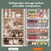 Органайзер для стратификации продуктов на холодильник, стеллаж для хранения, держатель полки для холодильника с морозильной камерой, выдвижной ящик, экономия места, кухонный органайзер