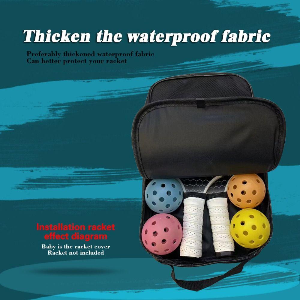 Oxford Cloth Pickleball Paddle Protector Waterproof Racket Storage Case  For Travel and Training