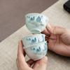 Керамическая чашка для чая с пейзажной росписью, мастер-чашка, чашка для дегустации чая, чашка для заваривания чая, набор для чая Кунг-фу
