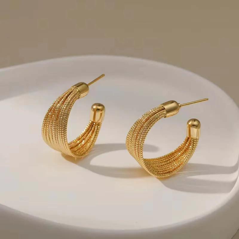 Модные металлические геометрические круглые серьги-кольца для женщин в стиле панк, серебряный цвет, в форме буквы C, серьги-подвески, ювелирные изделия Brincos, подарок