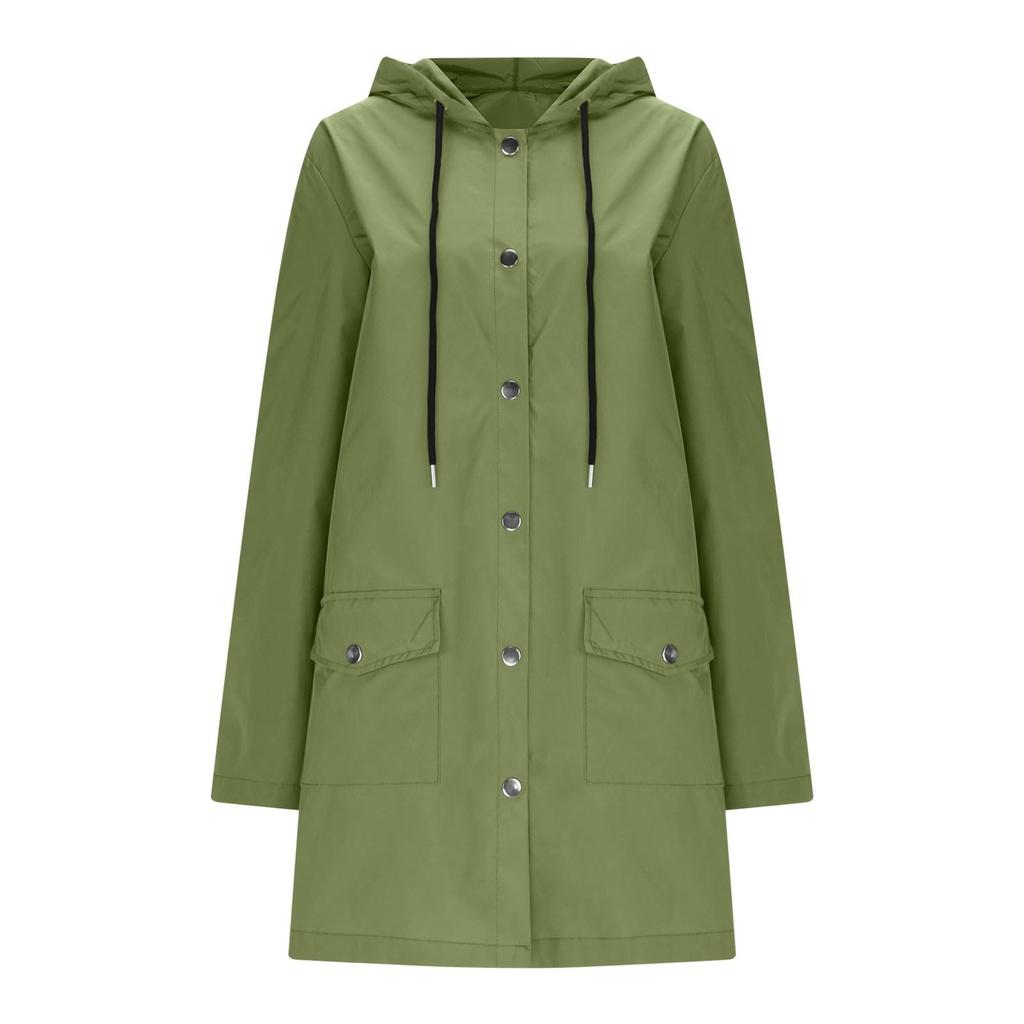 Женская однотонная полосатая дождевик на открытом воздухе плюс водонепроницаемый плащ с капюшоном ветрозащитный