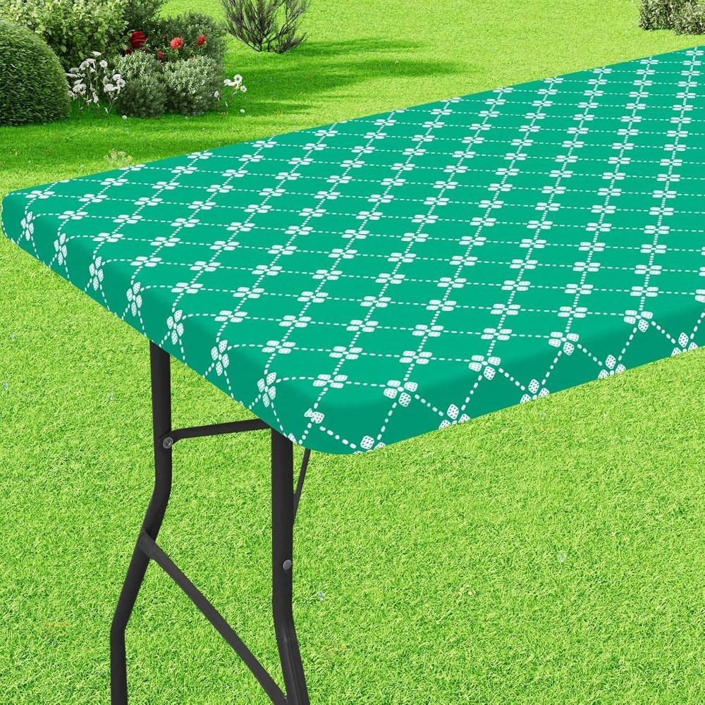 Elastic Edge Elastic Rectangle Picnic Table Cloth Waterproof Table Linen Folding Table