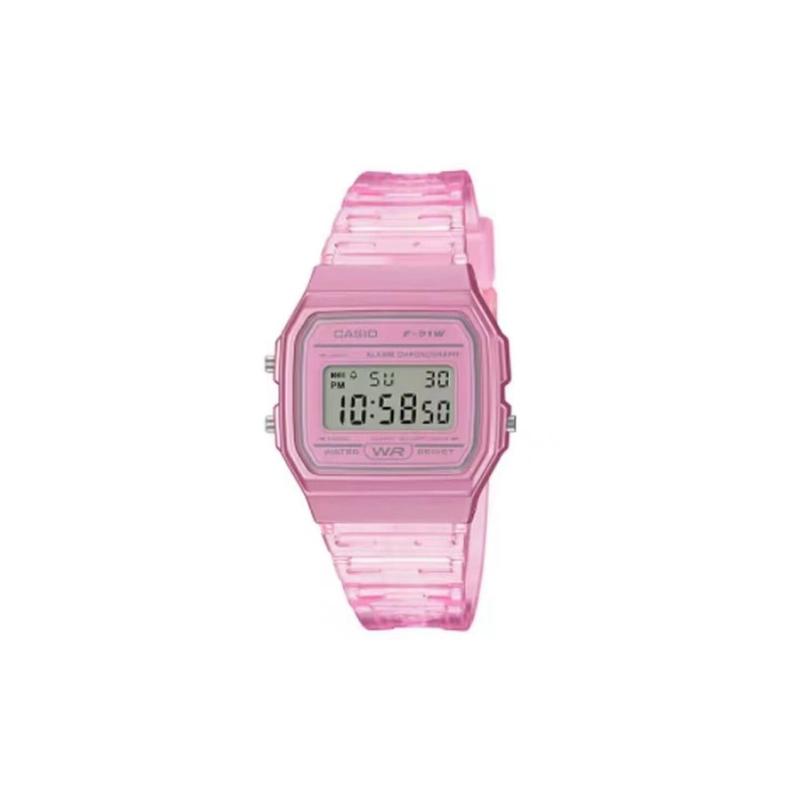 Casio Индивидуальные часы модифицированная серия красный зеркальный серебристый пластиковый корпус водозащита для жизни классические ретро маленькие квадратные часы A158WA-1 A158WA-1