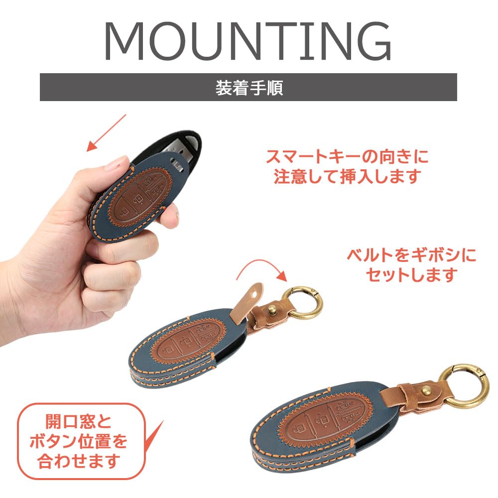 XIKER Эксклюзивный кожаный чехол для смарт-ключа серии Nissan Serena C27, 4 кнопки, Модные товары,