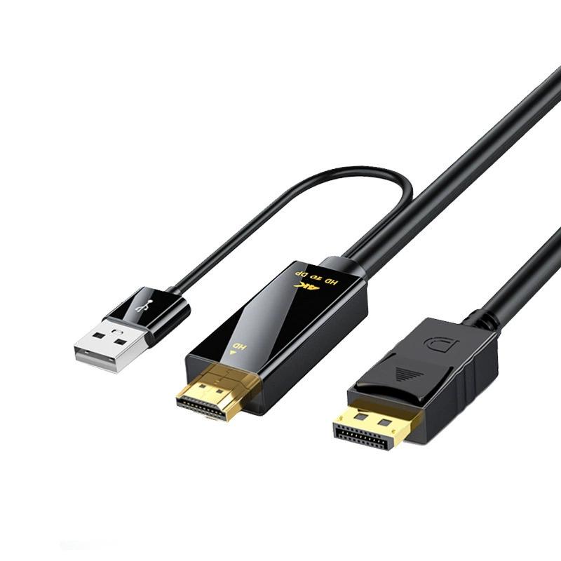 4K HDMI-compatible To DisplayPort DP Converter Cable HDTV Male To DP Female Adapter Conversion Cable for Laptop PS5 Xbox Monitor