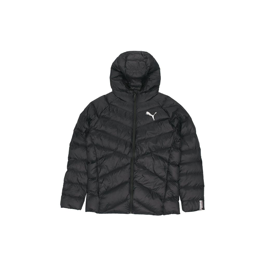 Puma Logo Solid Warm Hooded Down Jacket Men Outerwear Black 846292-01