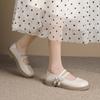 French Mary Jane Small Leather Shoes Women'S Shallow Summer New Flat-Soled Single Shoes British Round Head Loafers Women'S Shoes