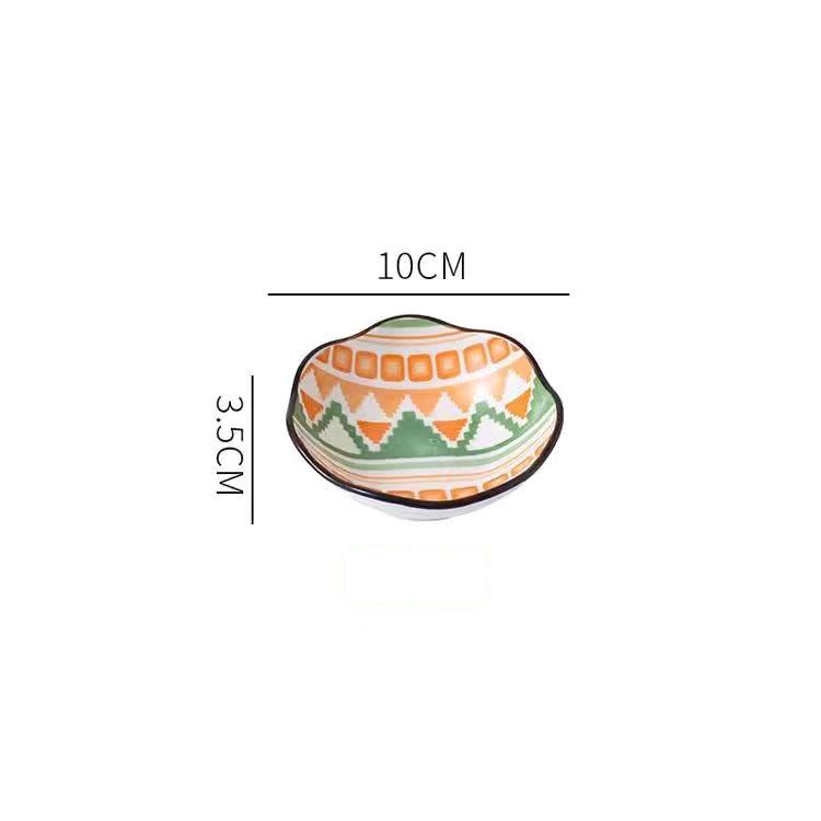 Креативная маленькая тарелка в американском стиле, соус, богемный стиль, маленькая тарелка с геометрическим узором, кухонная практичная приправа, столовая одежда