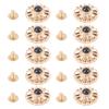 10 Pcs Screw Back Button 16.5mm Gold Flower Black Turquoise Screw Button with 4.5mm Screws for Bag