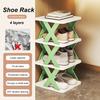 Convenient Folding Organizer Corrosion-resistant Narrow Shoe Organizer Bedroom Accessory Shoe Shelf