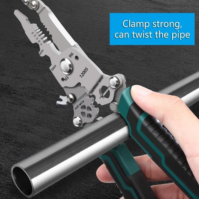 Многофункциональный инструмент для зачистки проводов, ручной, подходит для электриков, автоматическая зачистка с функциями обжима