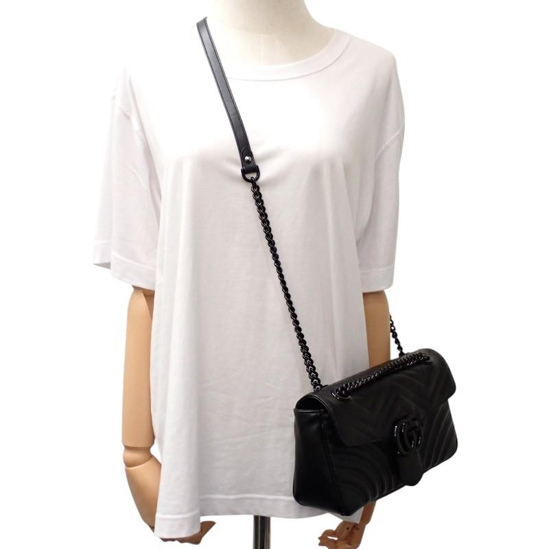 GUCCI  443497 Shoulder Bag So Black Calfskin Women