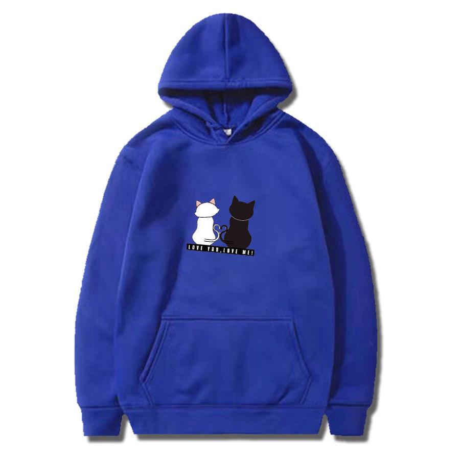 Уличная одежда, толстовки, женские толстовки, осенние толстовки с длинными рукавами, толстовка в стиле Харадзюку, милая толстовка с принтом кота, женская