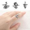 Steel Ring Sewing Accessories Knitting Loop Crochet Ring Peacock Fish Phoenix Thimble Ring