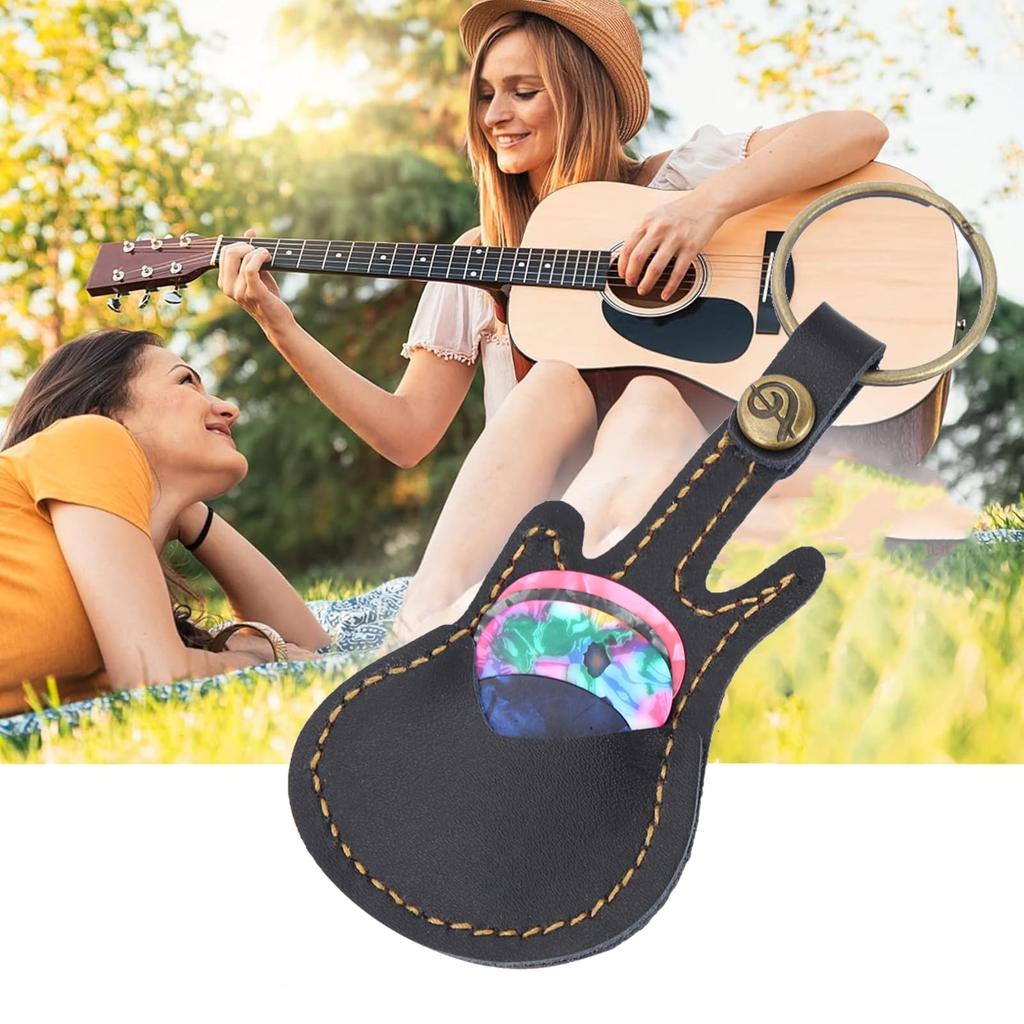 Alomejor Гитарный медиатор Медиатор Изготовлен из ультра-ключевого материала Удобный для труднодоступных мест Включает в себя медиаторы Подарок для любителей музыки Медиатор, сумка, держатель, кейс,